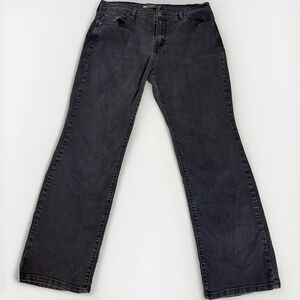 Levis 505 Womens Jeans Black Size 16 Plus Size Straight Leg Mid Rise Dark Wash